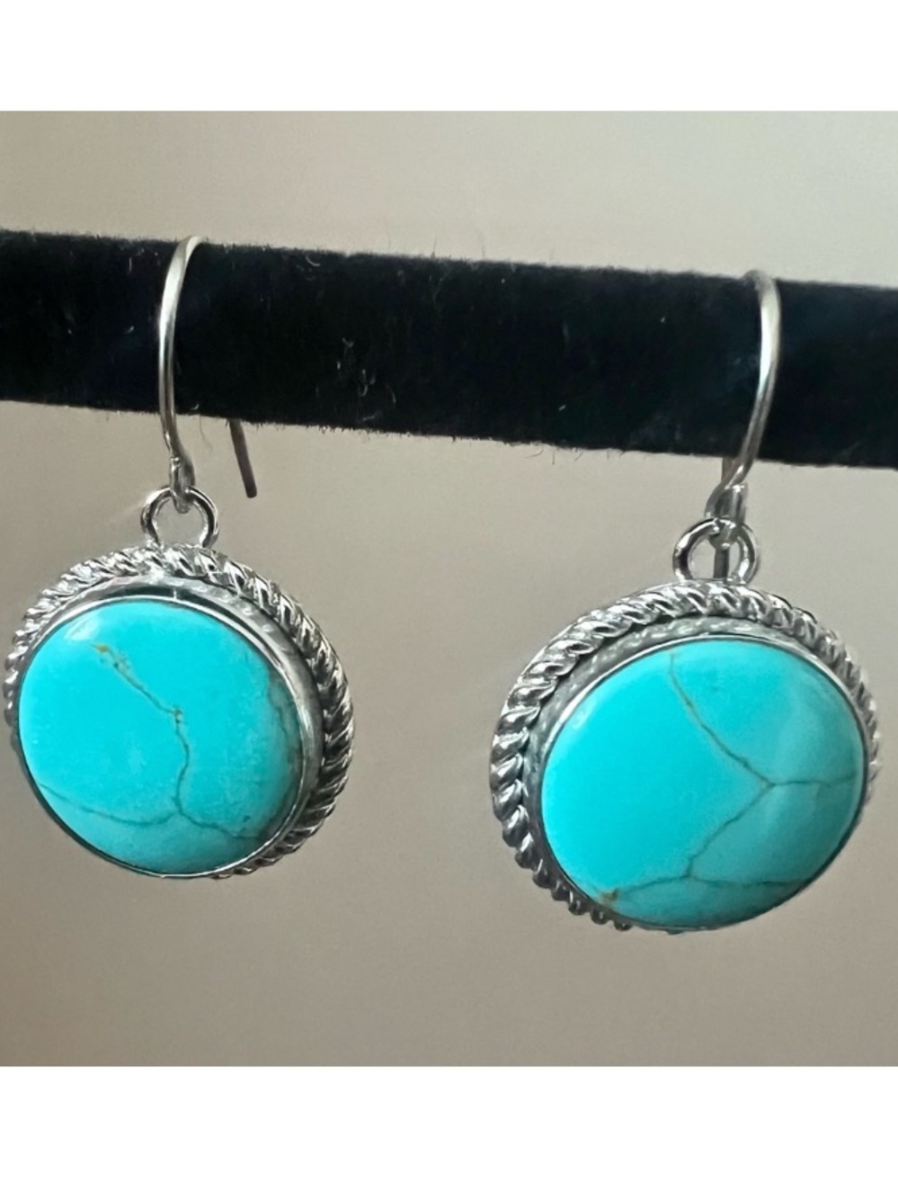 Boho Drop Earrings in Turquoise/Silver